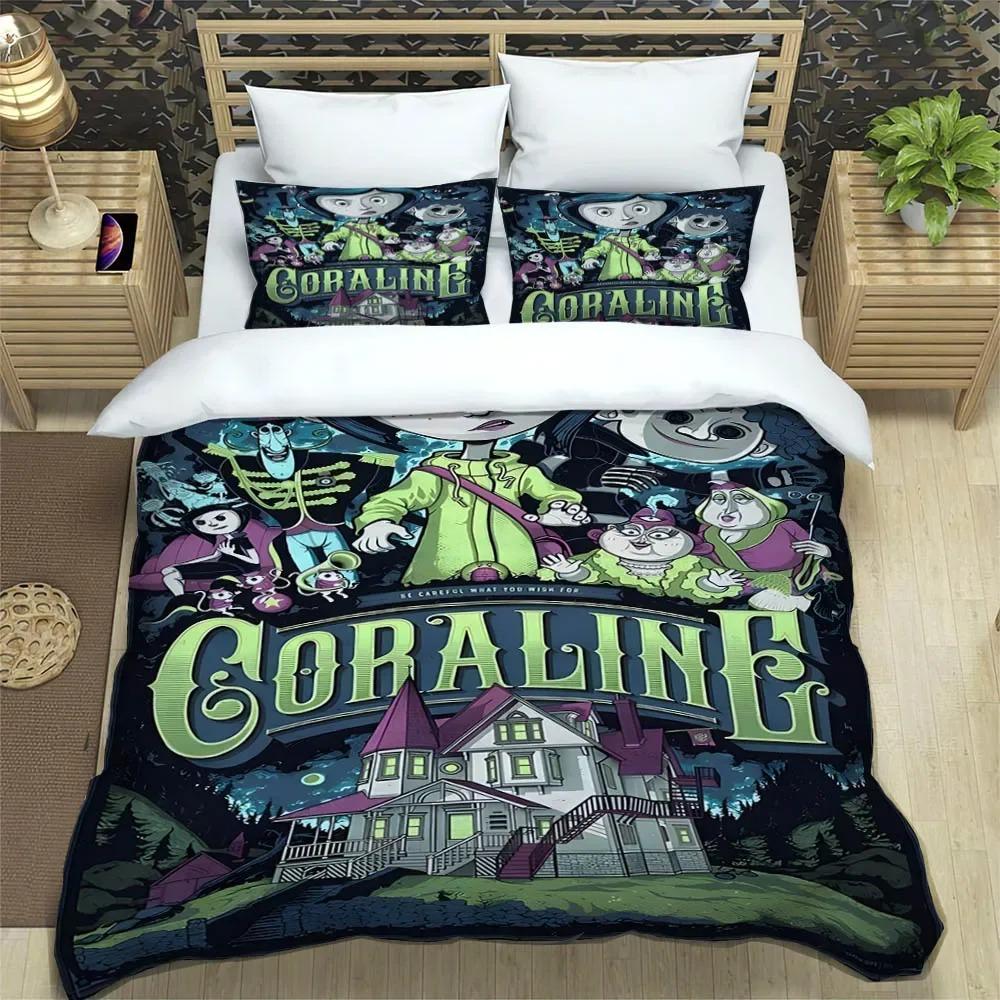 3D C-Coraline kreskówkowy Zestawy Pościeli wykwintny zestaw pościeli poszwa na kołdrę kołdra zestaw pościeli luksusowy prezent urodzinowy
