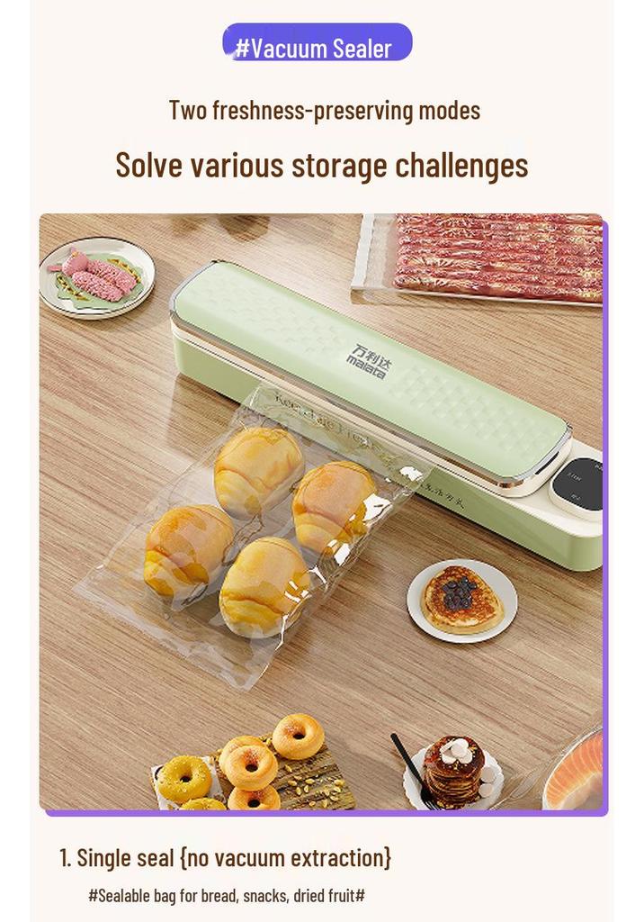 Compact Automatic Vacuum Sealer for Food Preservation