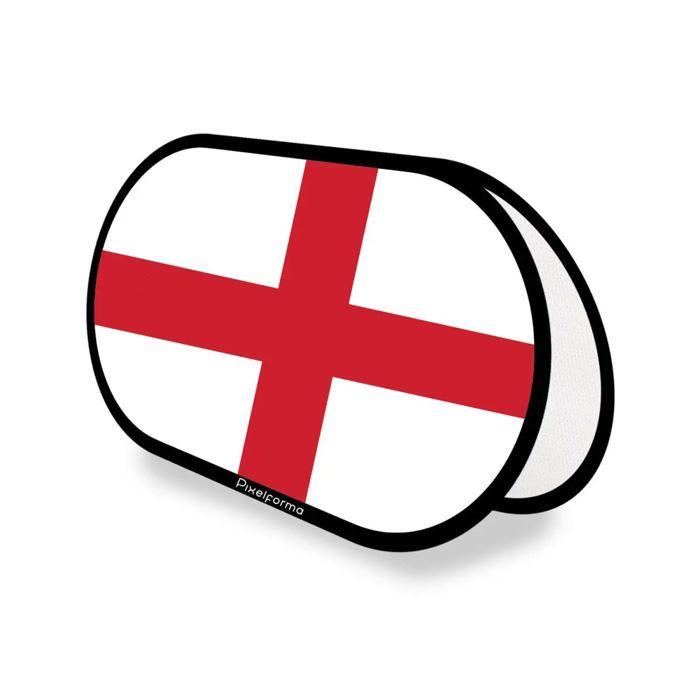 Drapeau Ovale - Angleterre - 70 x 120 cm - Polyester - Impression recto/verso - Pliable rétractable