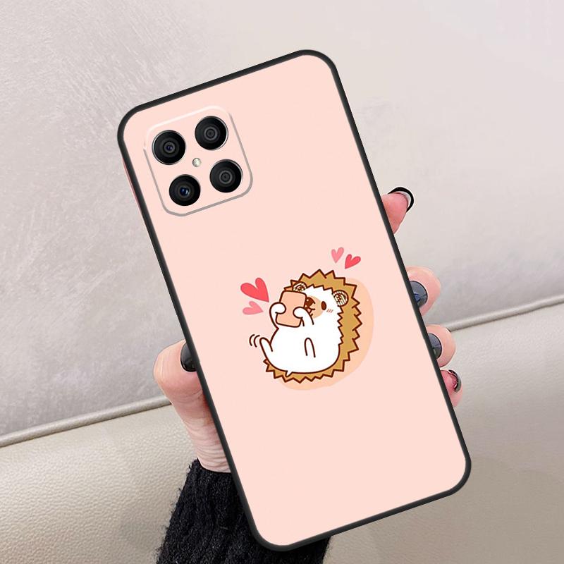 Kawaii Hedgehog Heart For Honor Magic 7 Lite 5 6 8 Pro Case For Honor Win RT X9d X9b X9a X9c X8c X8b 200 400 70 90