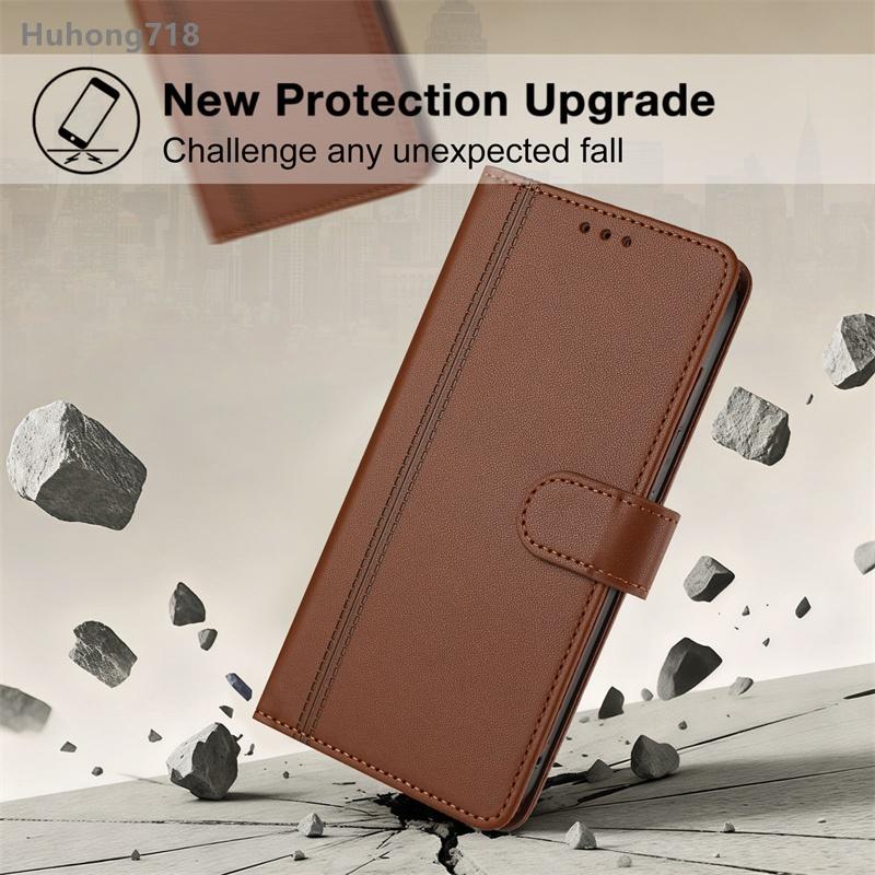 For Boost MobIle Celero 3 SC Summit 5 SN339D XD6U653DS 2024 5G Flip Wallet Case Leather Cover With Card Slots Hand Strap Wireless Charging