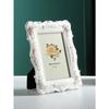 Rose Relief Photo Frame, White Plastic Poster Display Frame for Home Decor Gifts Birthday Graduation