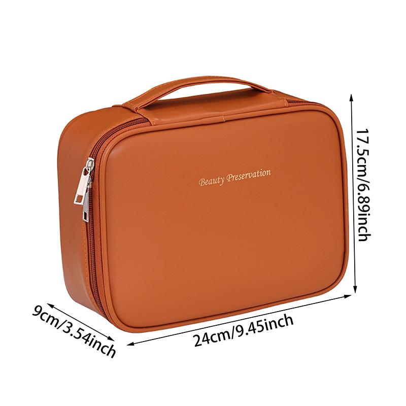 Portable Large Capacity Multipurpose Cosmetic Bag Freely Split Makeup Storage Bag High Aesthetic Trendy Cosmetic Organizer Bag