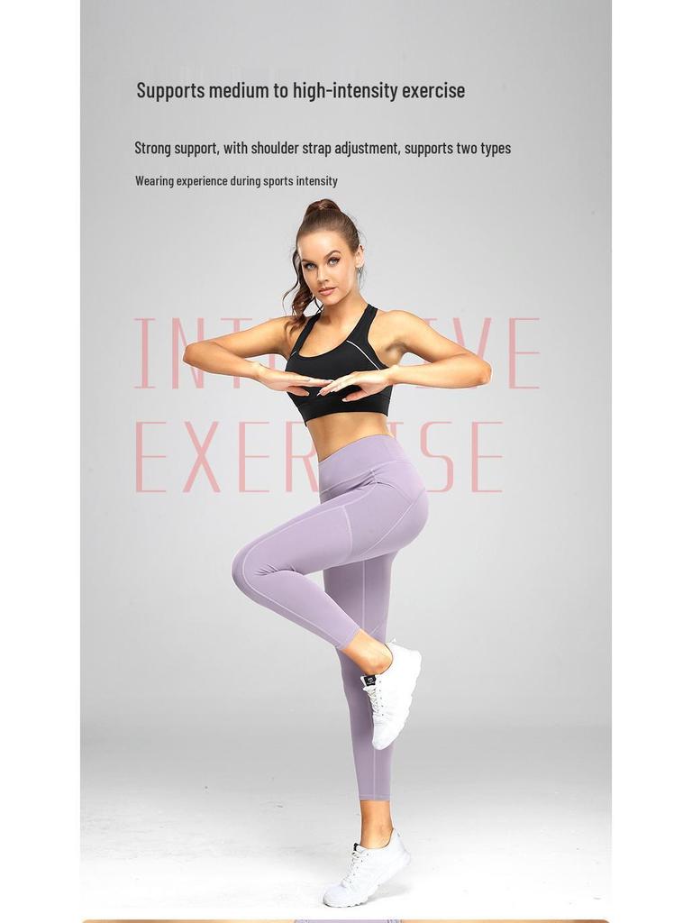 High-Impact Women's Sports Bra for Running & Yoga - Shockproof, Large Bust Support