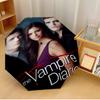 The Vampire Diaries Umbrella with Automatic Open/Close & Self-8-Rib Heavy-Duty Umbrella, Compact Travel Umbrella Suitable for Outdoor