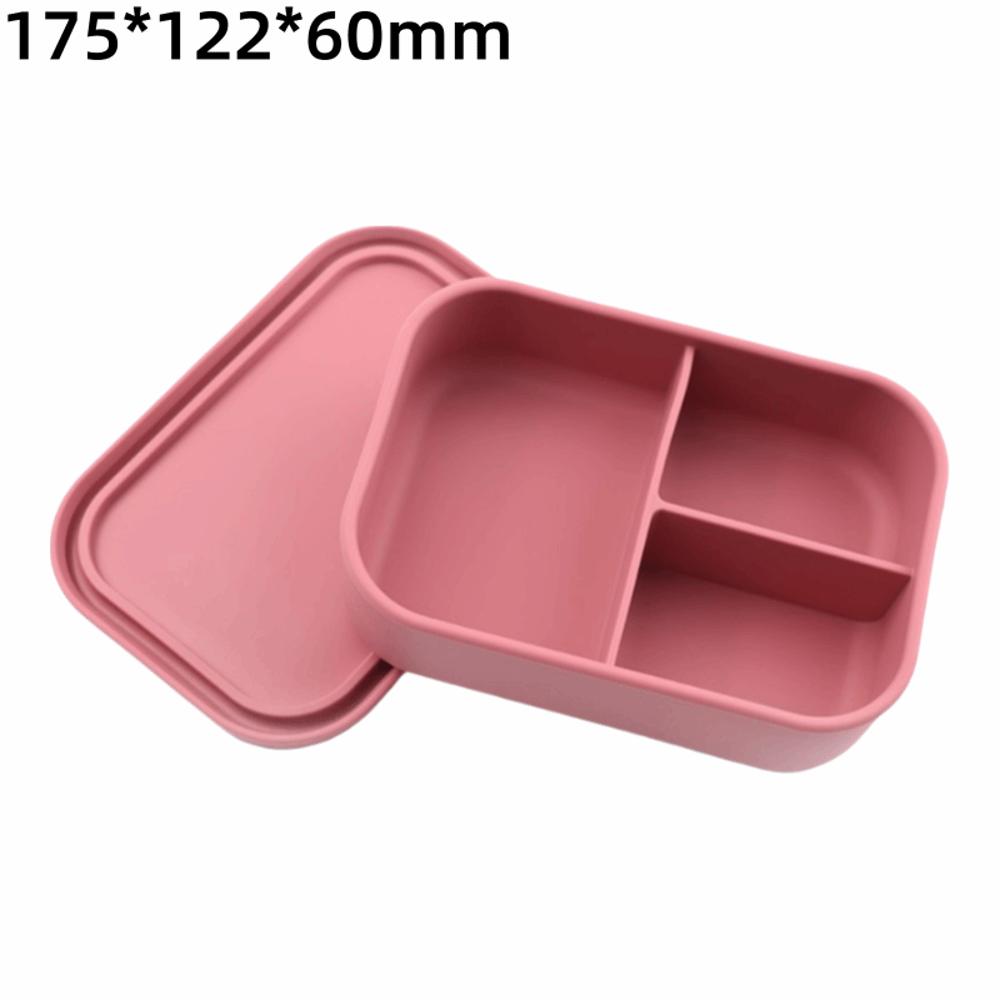 700/1300ml 3 Gird Lunch Box Silicone Divided Microwave Oven Lunch Box Leakproof BPA Free Food Container Office Worker