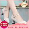 Cheap Work Shoes, Single Shoes, Soft Leather and Soft Soles, New Non-slip Women's Shoes, Middle-aged High-heeled Medium-heeled Thick-heeled Women's