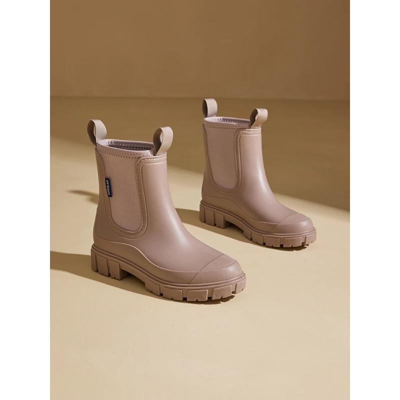 

Stylish Women s Rain Shoes for Summer: Short-cylinder, Low-top, Wear-resistant and Waterproof Water Boots 37 коричневий