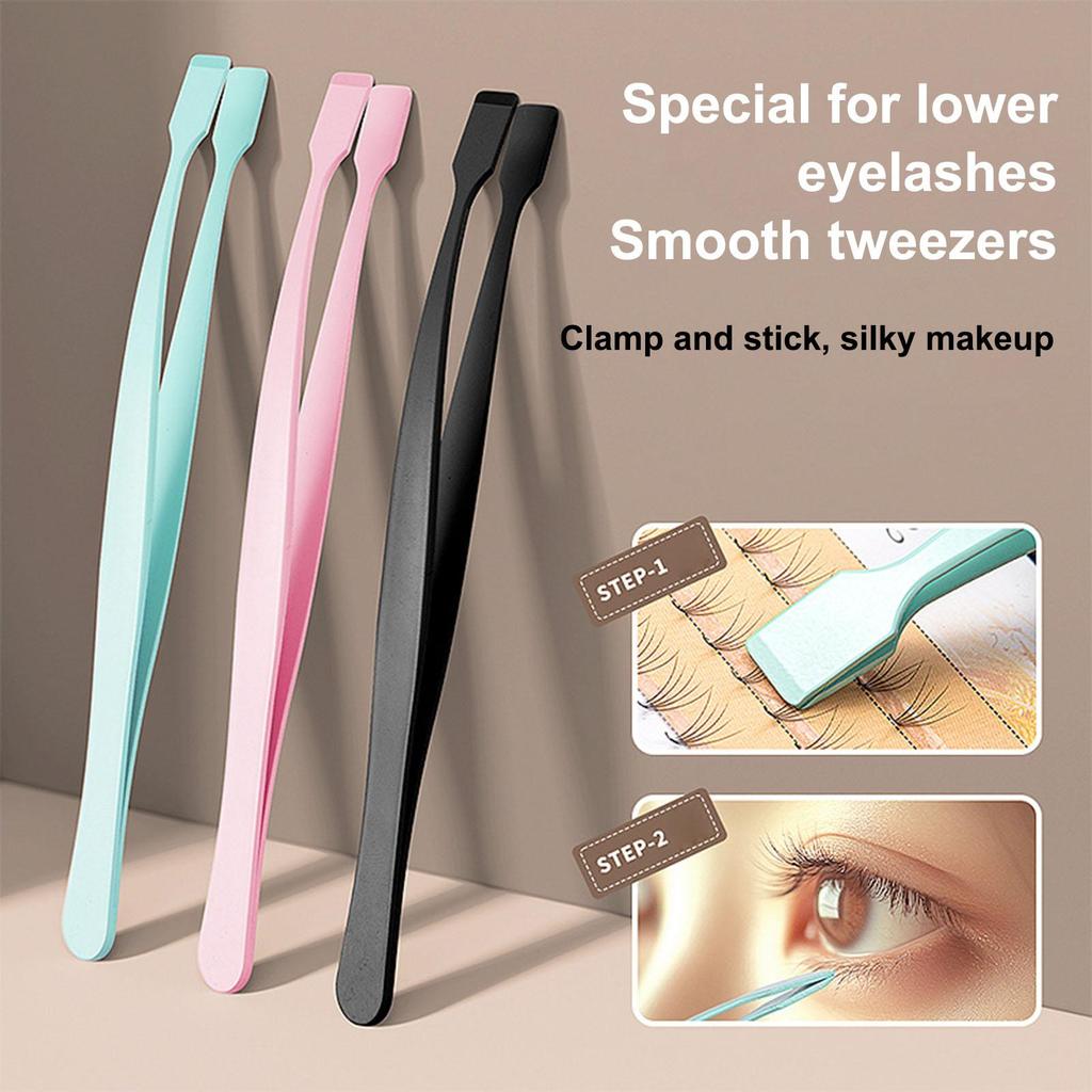 Precise Eyelash Tweezers Professional Makeup Tool Lash Applicator Tool Eyelash Cluster Non Slip Applicator Tool Eyebrow Tweezers
