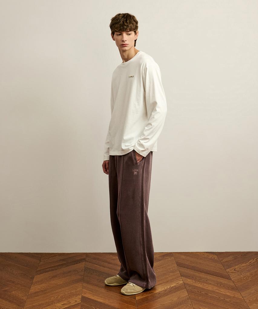 SATUR Roton Pigment Track Pants Burgundy