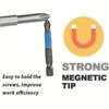 6Pcs Screwdriver Bit Set Anti Non Slip Magnetic Batch Head Cross Hand Drill Bit Screwdriver Attachment PH1/PH2/PH3/PZ1/PZ2/PZ3
