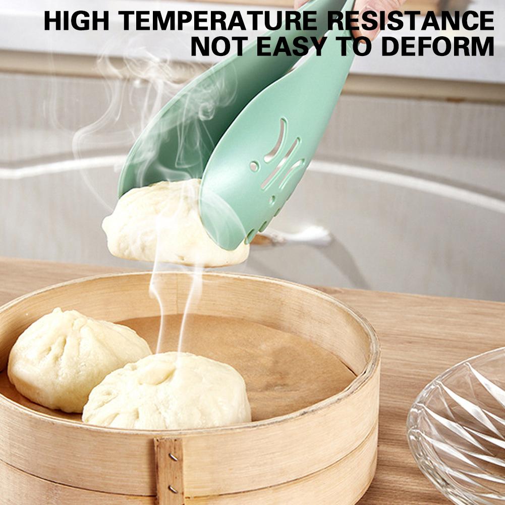 3-in-1 Food Tongs,Household Heat Resistant Food Clamp for Cooking,Multi-Functional Leaky Spoon for Fondue Kitchen Supplies