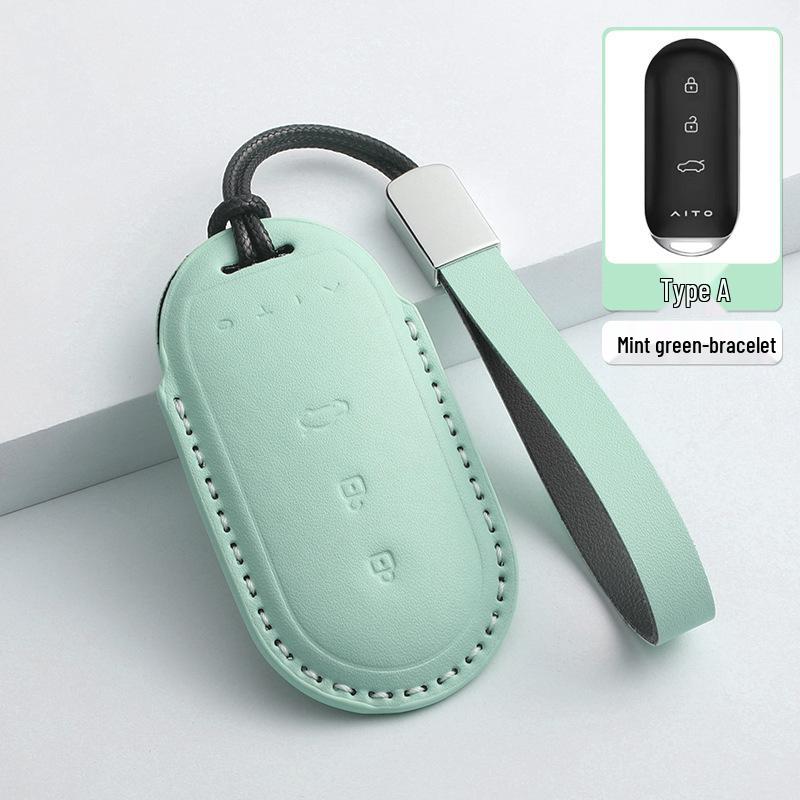 AITO M5/M7/M9 Leather Car Key Case Shell with Buckle