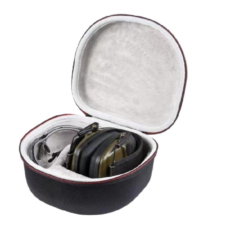 Hard Case for Leight Earmuff Glasses Double Zipper Storage Case Organizers Box Shockproof Scratchproof Carry Bag