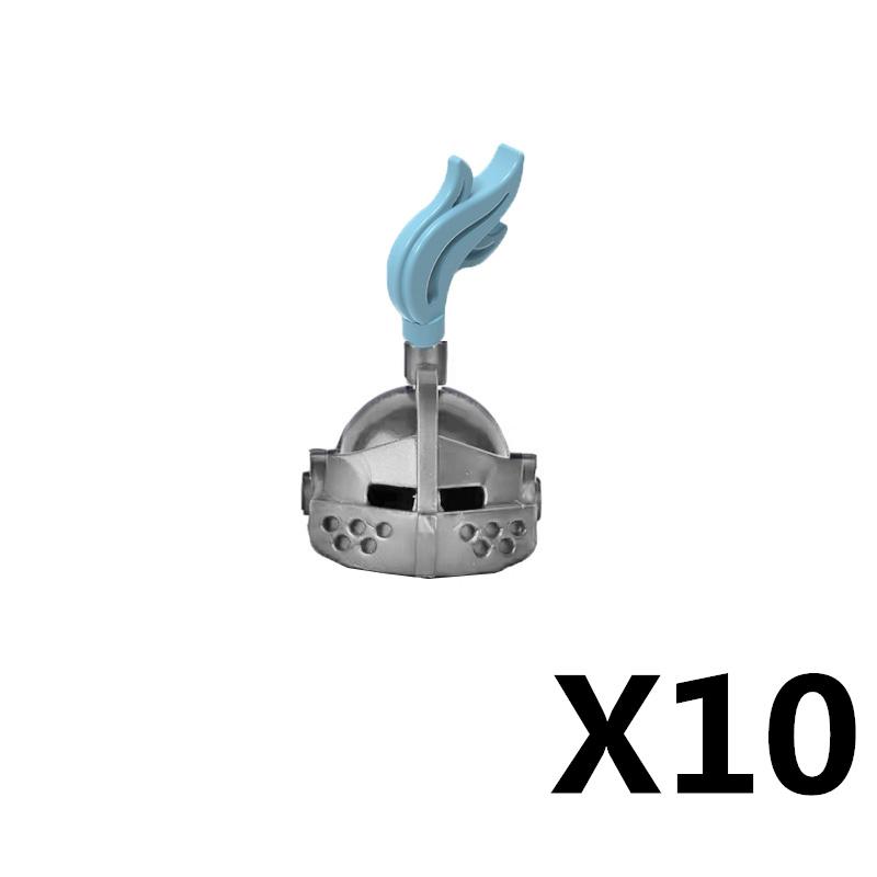 MOC Medieval Knight Building Block Helmet Mask Soldier Weapon Short Trident Shoulder Armour Vest Gun Hoe Axe Sword Toy Gift K127