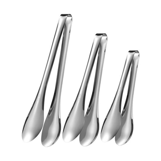 Stainless Steel Serving Tongs Non-Slip Ergonomic Food Tongs for BBQ Buffet Kitchen Rust-Resistant Dishwasher Safe Versatile Clips for Steak Bread Ice