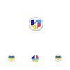 Unisex Ukraine Flag Button Badge For Accessories