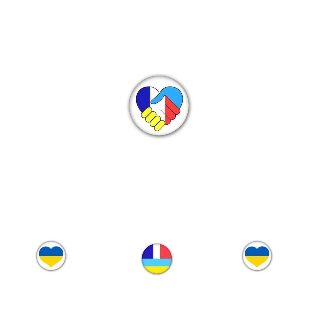 Unisex Ukraine Flag Button Badge For Accessories