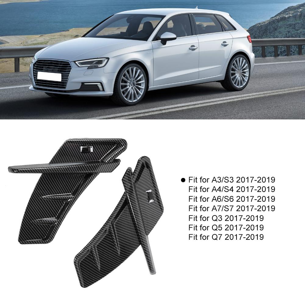 2pcs Carbon Fiber Style Fenders Cover Trim Auto Modification Fit for A7 S7 2017 2019