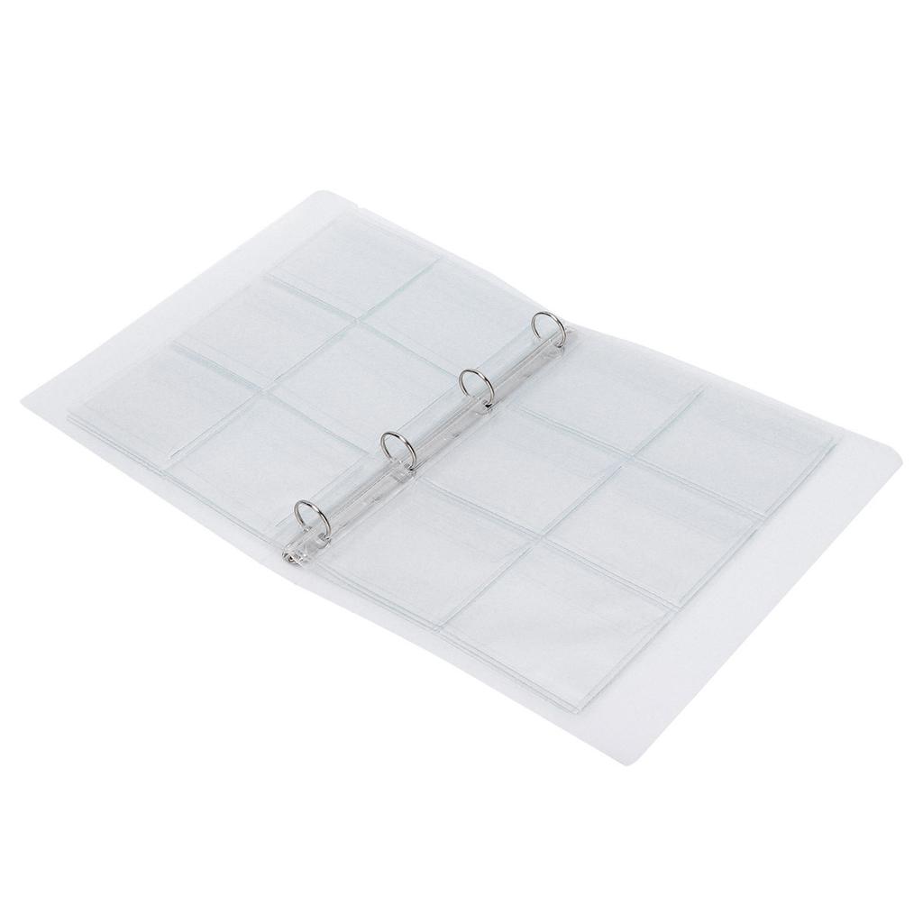 Transparent Binder Photo Organizer Badge Storage Book Perforated Ring Collection Folder 6
