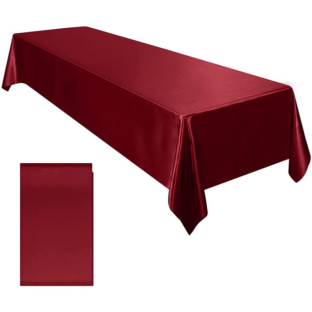 Satin Tablecloth Table Cloth 145x260cm For Banquet Decor Wedding Dining Table 9Colors Birthday Christmas Banquet Decor Home Part