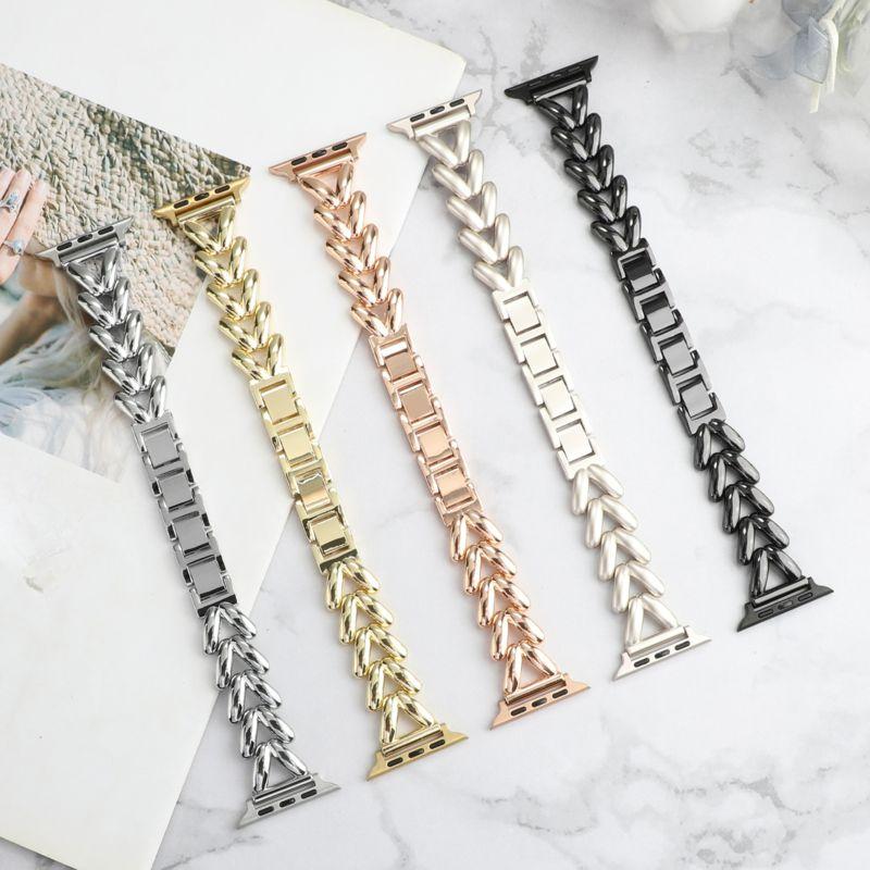 Love Heart Watch Straps for iWatch S11 Ultra 10 9 8 7 6 5 4 SE Band Slim Women Bracelet for iWatch 38 40 41 42 44 45 46 49mm
