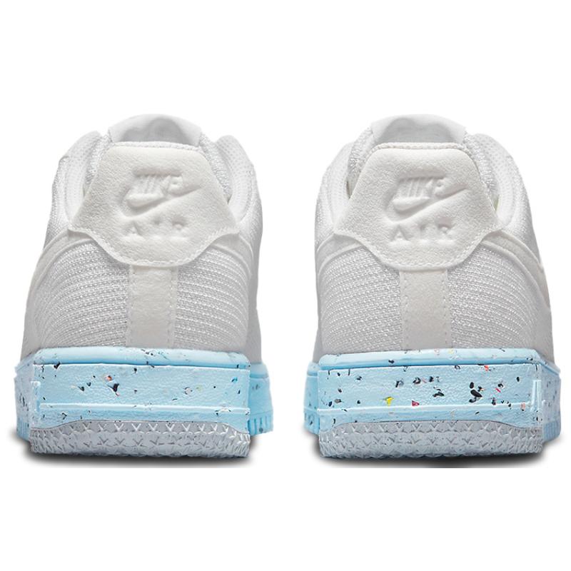 Nike Air Force 1 Low Crater Flyknit White Ice Blue Women's Sneakers DC7273-100