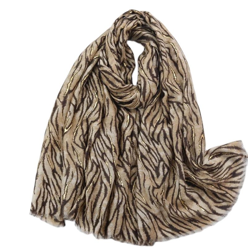 Winter Thick Viscose Scarves Women Sexy Leopard Zebra Fringe Shawls And Wraps Pashmina Stole Bufandas Muslim Sjaal 180*90Cm