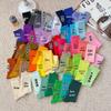 Bunte Damen Kniehohe Candy Color Scrunch Socken - Trendy, Ganzjährig, Mittelhoher Schaft, Einfache Tanz Baumwollsocken