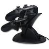 USB Powered Double Controller Charger Stand Holder Compatible for P4 Game Controller with Clear LED Status Display