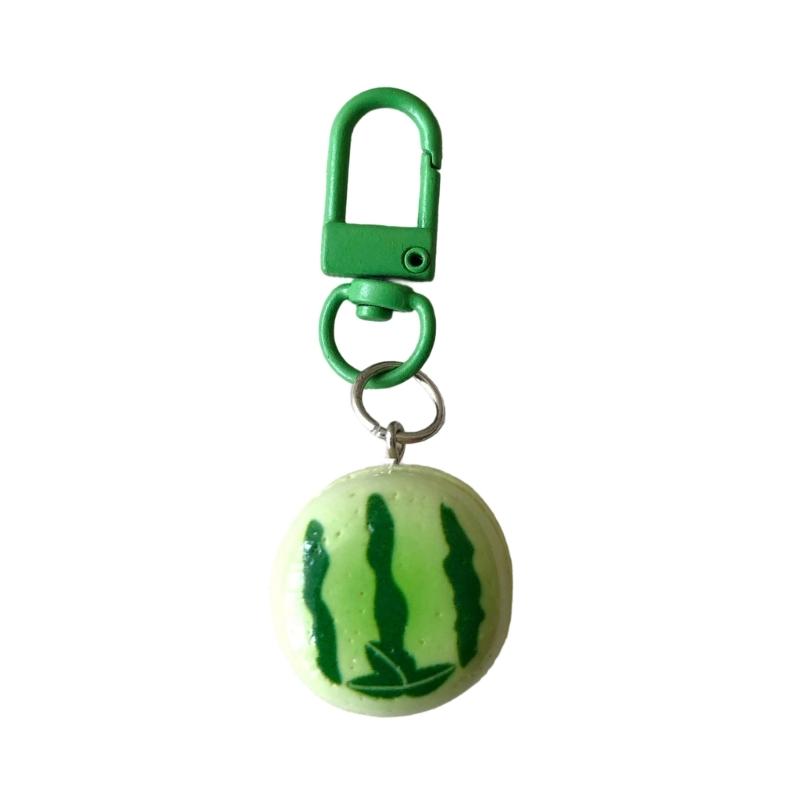 Cute Fruit Print Resin Keychain Creative Bag Hanging Decoration Backpack Charm Gift For Friend Couples