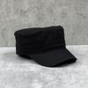 Large Size Rear Sealing Black Hat Men'S Spring And Summer Cap Middle-Aged Youth Flat Top Hat Casual Thin Cotton Cloth