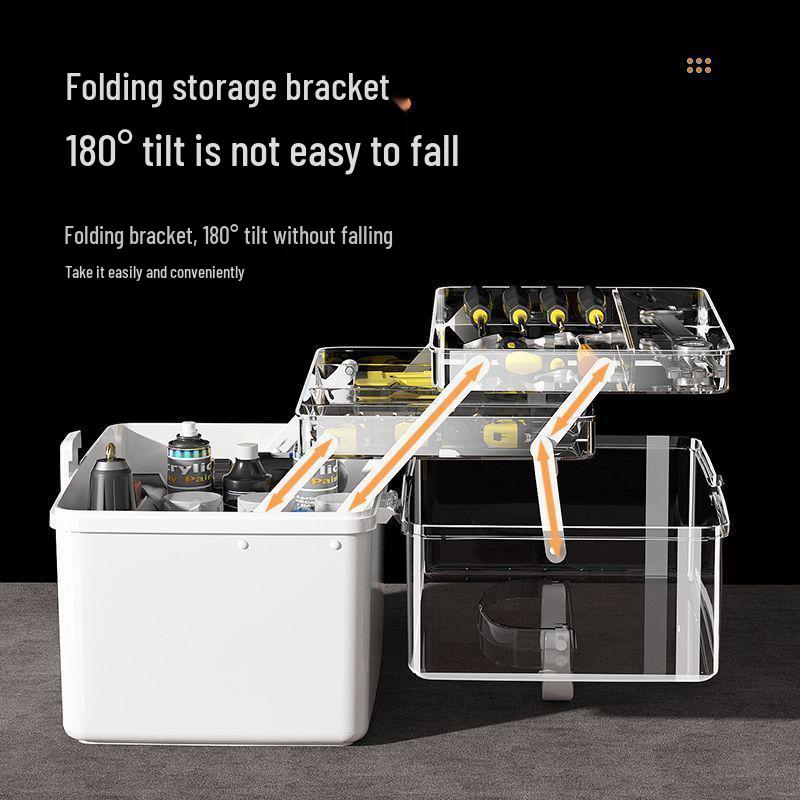 Large Industrial-Grade Portable Toolbox for Home and Vehicle Repairs