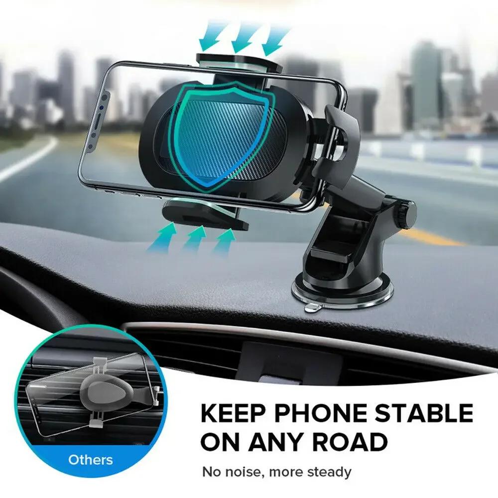Sucker Car Phone Holder Mount Stand GPS Telefon Mobile Cell Support For Xiaomi Huawei IPhone 12 11 Pro Max X 7 8 Plus Amagi