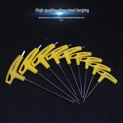 Extended T-type Allen Wrench Set: Extra Long 3mm, 4mm, 5mm, 6mm Screwdriver Sockets