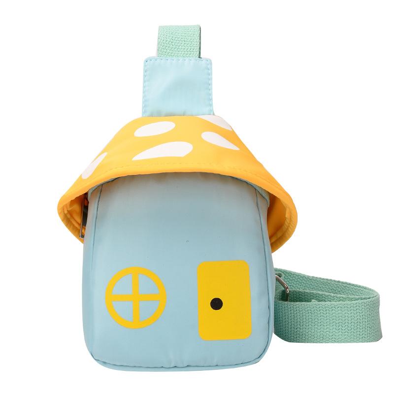 

Дитячі сумки, осінні новинки, милі маленькі дитячі нагрудні сумки з грибочками, дорожні повсякденні сумки для хлопчиків і дівчаток світло-синій колір