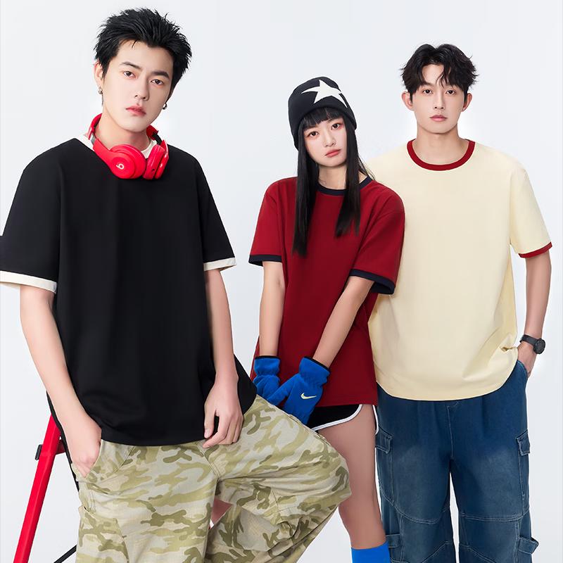 MINISO Men's Retro High Street Casual Short Sleeve T-Shirt