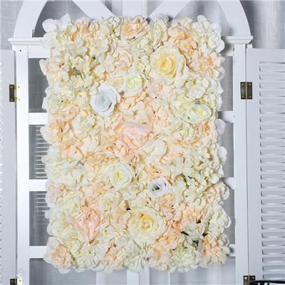 Silk Rose Flower Wall Home Decor Champagne Artificial Flower for Wedding Decoration Flower Wall Romantic Wedding Backdrop Decor