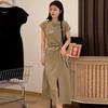 Hepburn-Style Black Petite Tea Break Dress - Summer 2024 French Design