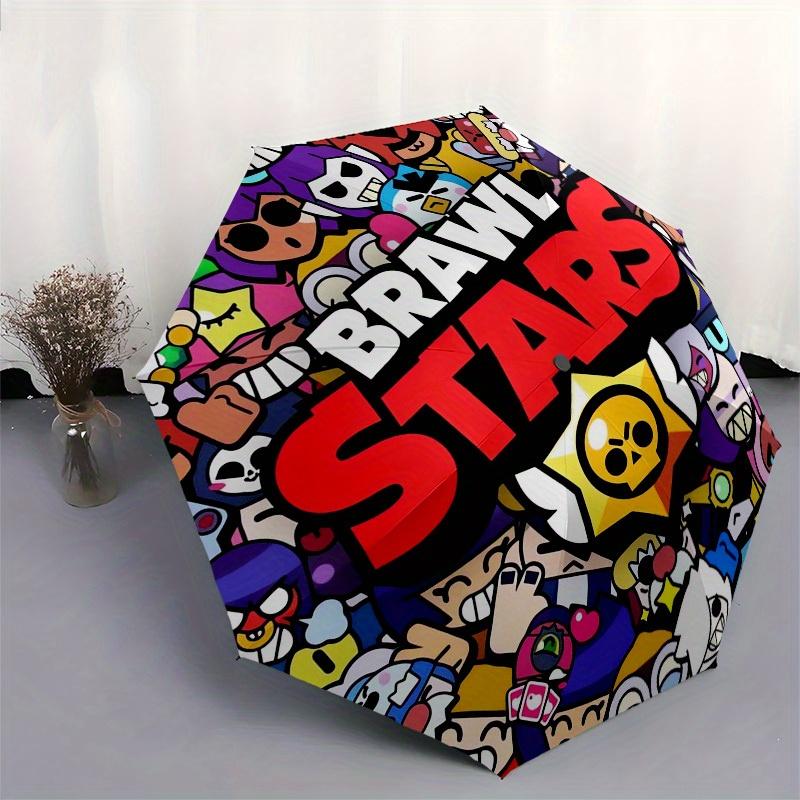 1pc Brawl Stars Themed High-quality Umbrella,Automatic Opening and Closing Umbrella,Multi-functional Umbrella G0811114