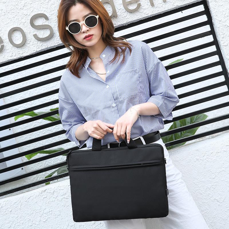 Simple and Thin Computer Bag Portable Men's Business Briefcase One-shoulder Flat Lid Bag