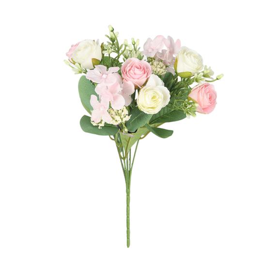 Artificial Peony Exquisite Easy Care Non-withered Fake Flower Floral Arrangement Artificial Rose Flower Simulation Flower Wedding Decor