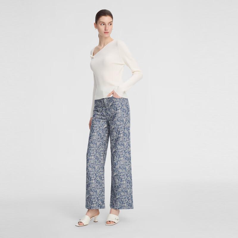 ELLASSAY Women's High-Waisted Straight-Leg Pants