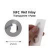 10pcs Wet Transparent NFC Inlay Label Wet Inlay NFC Chip Sticker  Music Wall Application