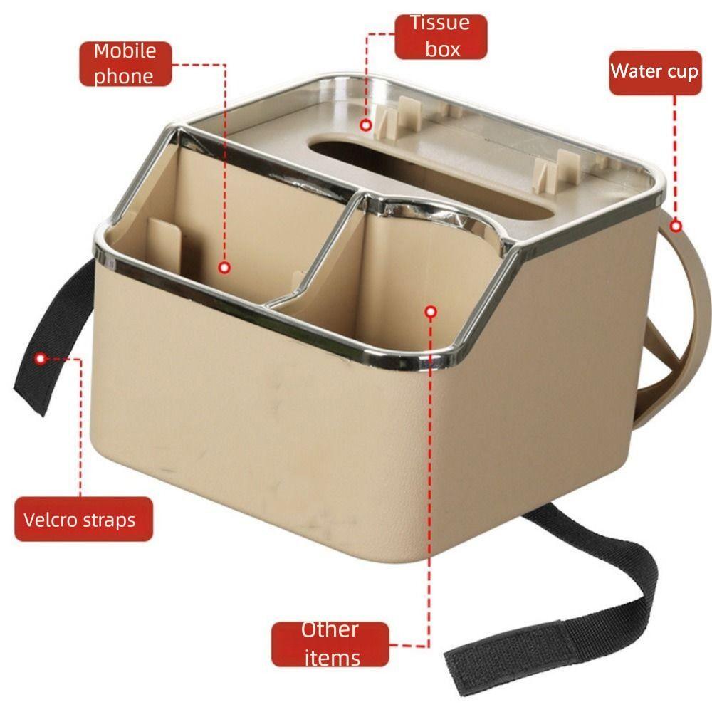 Waterproof Car Armrest Storage Box Phone Stand Car Armrest Cup Holder Tray  Interior