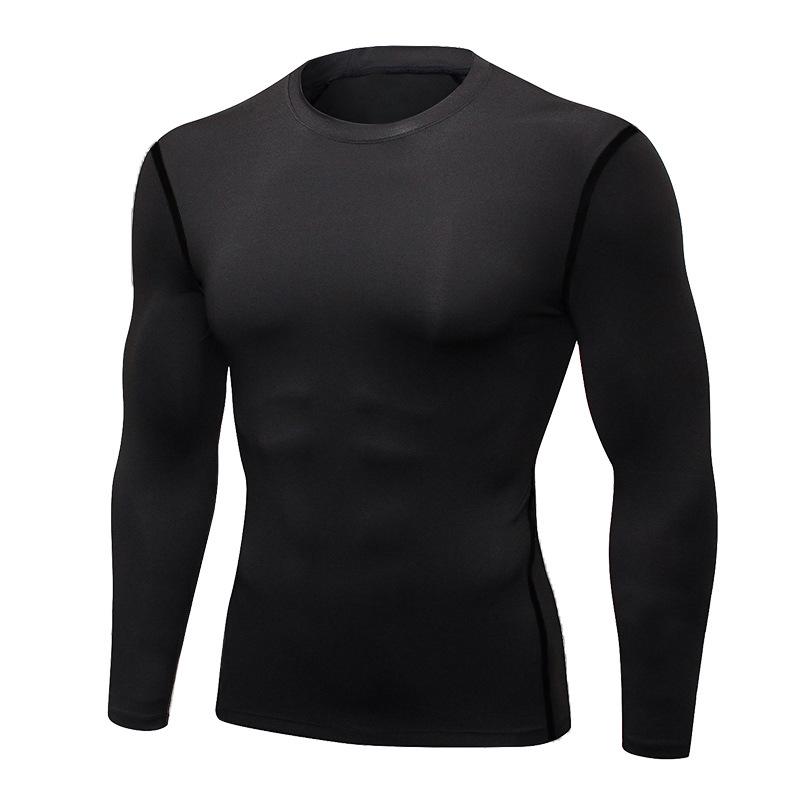 Men's Quick-Dry Autumn Training Tights with Sweat-Wicking Long Sleeves for Running, Basketball, and Fitness
