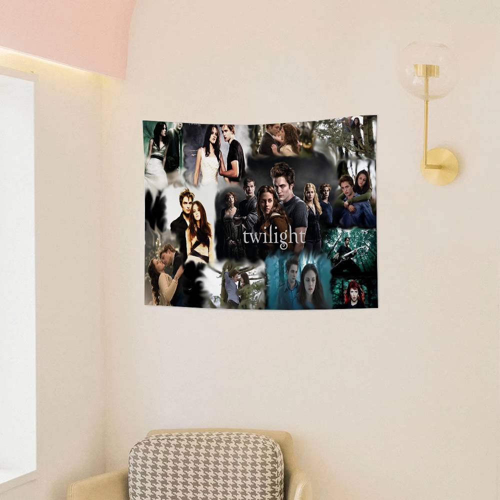 TV Twilight Isabella Edward Cullen Tapestry Wall Hanging Printed Polyester Tapestry INS Decoration Wall Decor