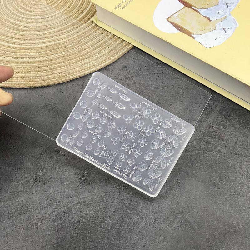 3D Silicone Flower Nail Carving Mold Butterfly Stamping Plate Nails Stencils Blossom Nail Template Thin And Washable