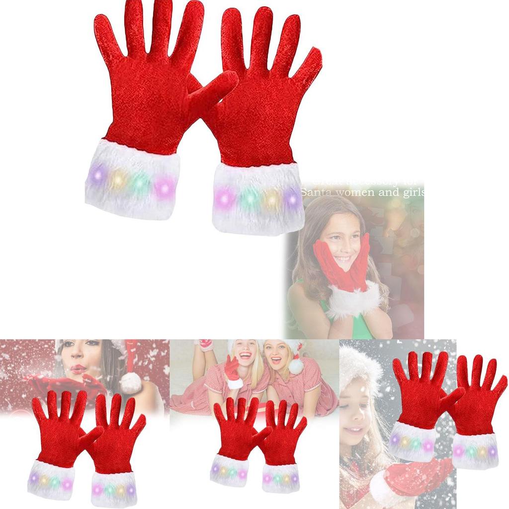 2023 Christmas Gloves With Furry Edge Stylish And Warm Adult Gloves
