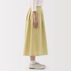 MUJI Women's Hemp Cotton Easy Long Skirt, BE1VBA5S, Yellow, Size M